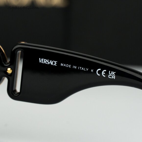 NEW Versace VE4479U GB1/87 Medusa Biggie Black Grey Square Unisex Sunglasses - Picture 5 of 7